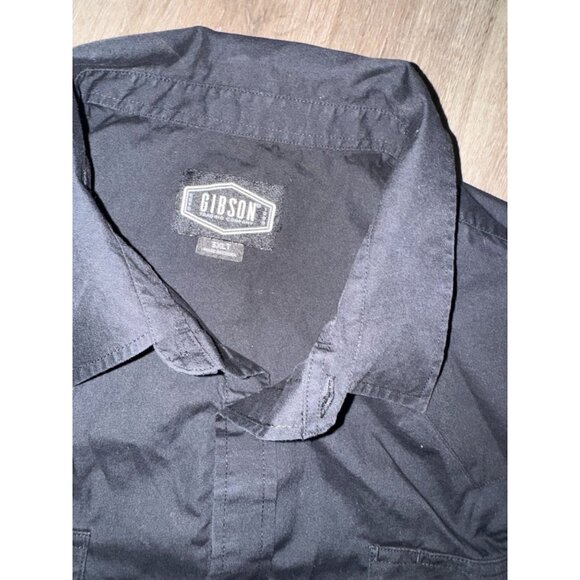 Gibson Mens Black Short Sleeve Button-Up Shirt 3XL - Picture 3 of 7